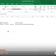 Quick Tip Microsoft Excel Formatting Headings Thor Projects