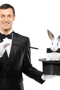 magician and rabbit